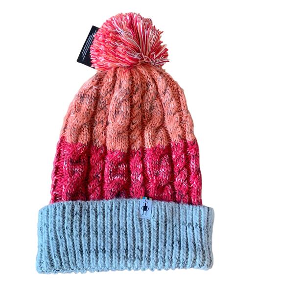 SMARTWOOL ISTO Retro Beanie Pom Pomegranate NWT Merino Wool - Picture 1 of 6